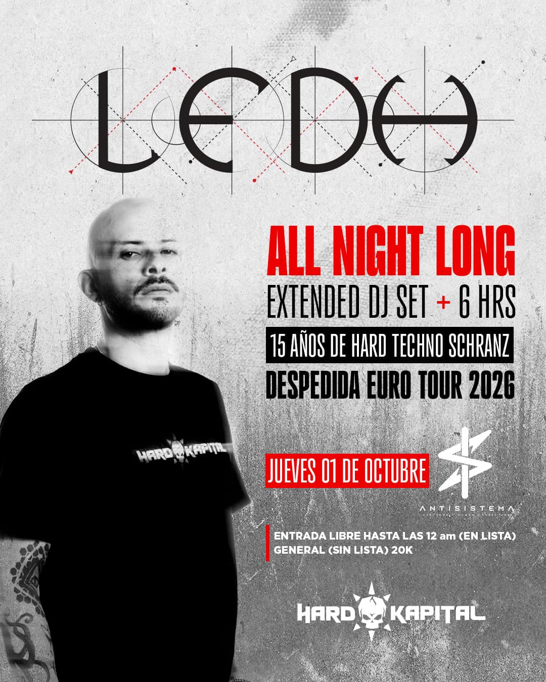 Flyer de LEDH - ALL NIGTH LONG